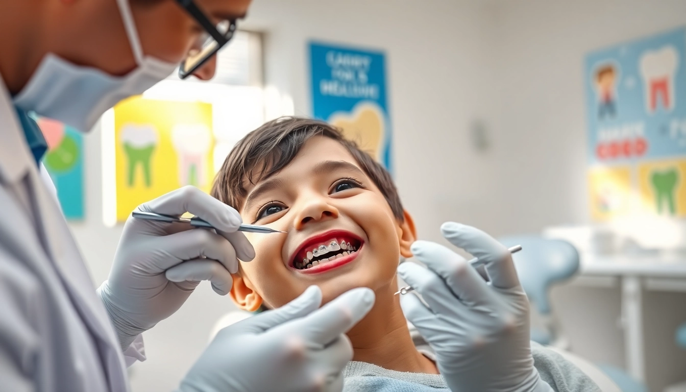 Orthodontist showcasing braces Myrtle Beach for children in a friendly clinic.